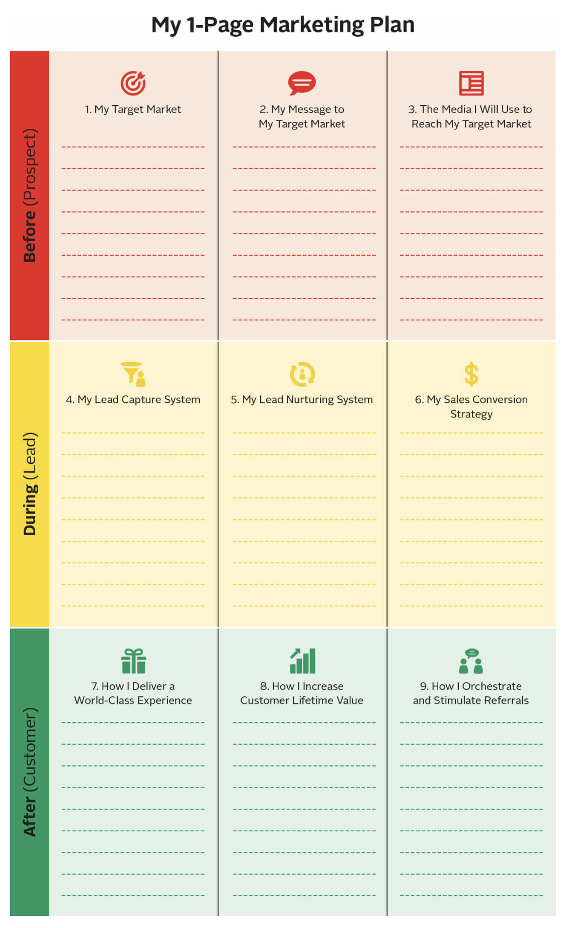 One Page Marketing Plan Template Word   One Page Marketing Plan 